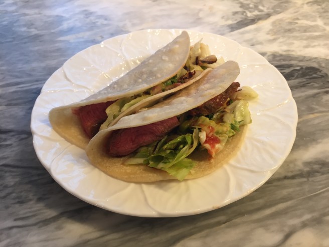 Serve with warm tortillas, guacamole, and salsa.