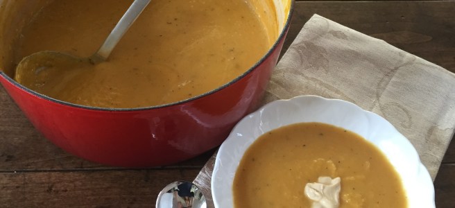 Butternut Squash Soup with Cider Cream