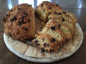 Irish Soda Bread sliced on cutting board
