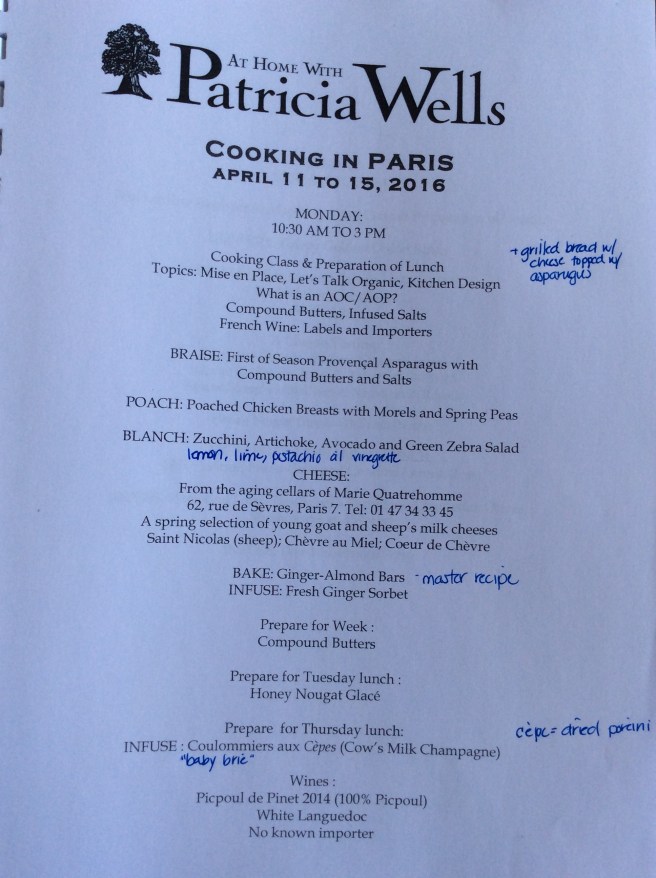 At Home with Patricia Wells- Monday's lesson